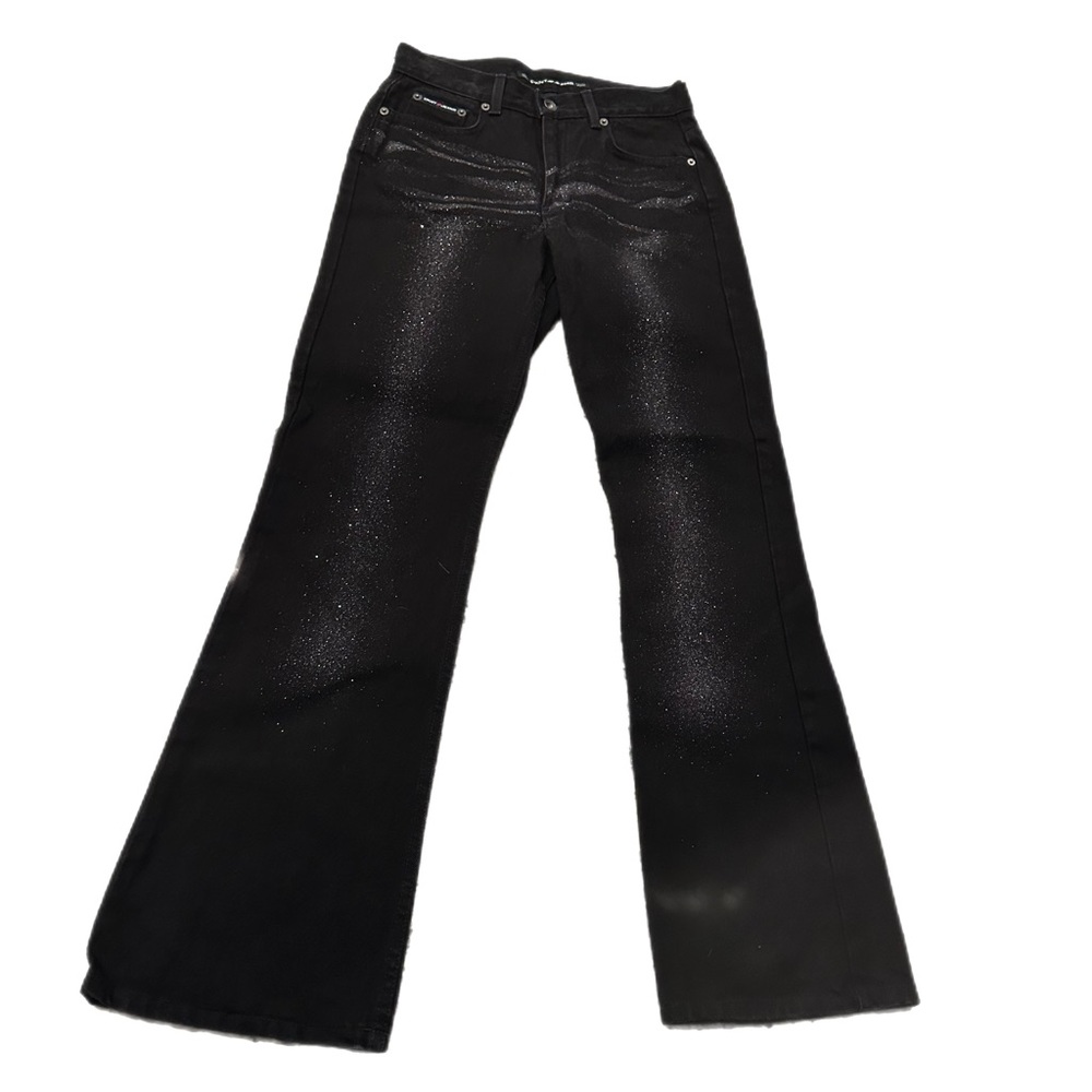 DKNY Black Jeans w/glitter in front‎